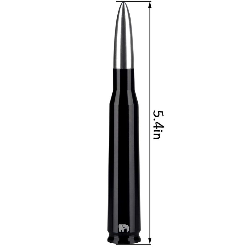 ONE250 هوائي على شكل رصاصة عيار 50 Cal من ONE250، متوافق مع شيفروليه - سيلفرادو (1999-2024)، كولورادو (2003-2024)، إكوينوكس (2003-2017)، أفالانش - مصمم لاستقبال FM/AM بشكل محسن (فضي) - Image 2